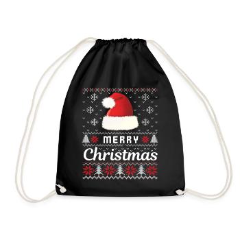 Merry Christmas 22 - Turnbeutel - Schwarz - Vorne