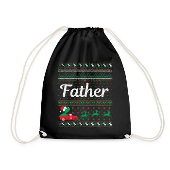 Father Christmas Time - Drawstring Bag - black - Front