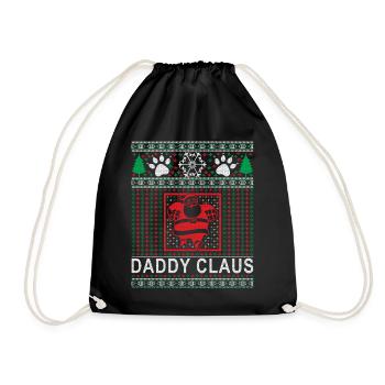 Tenue de Noël Papa Claus - Sac de sport léger - noir - Devant