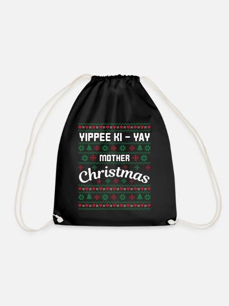 Yippee hi yay Christmas Mother - Turnbeutel - Schwarz