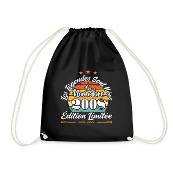 Les Légendes Sont Nées En Novembre 2008 - Sac de sport léger - noir - Devant