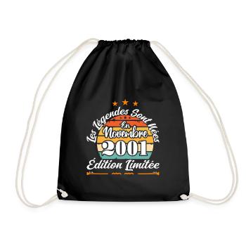 Les Légendes Sont Nées En Novembre 2001 - Sac de sport léger - noir - Devant