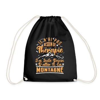 J'ai juste besoin d'aller à la Montagne | Humour - Sac de sport léger - noir - Devant