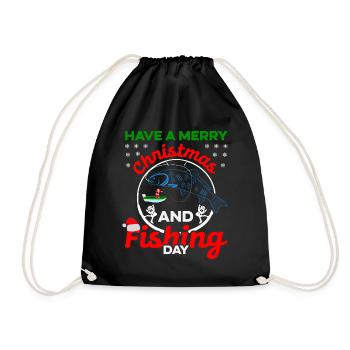 Avoir une tenue de pêche joyeuse - Sac de sport léger - noir - Devant