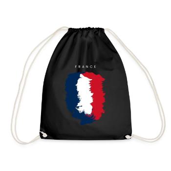 France outfit - Drawstring Bag - black - Front
