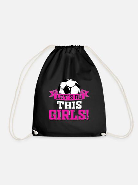 Football Girl Outfit - Drawstring Bag - black