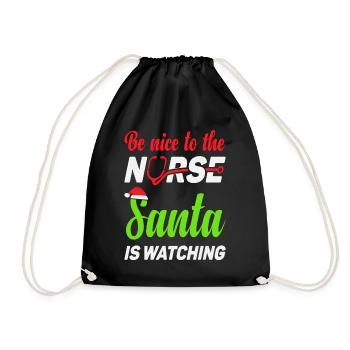 Soyez gentil avec l’infirmière - Sac de sport léger - noir - Devant