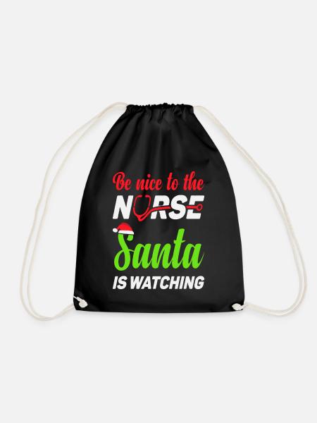 Be nice to the Nurse - Turnbeutel - Schwarz
