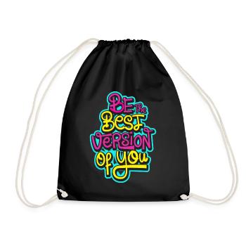 Be the best version of you OUTFIT - Drawstring Bag - black - Front