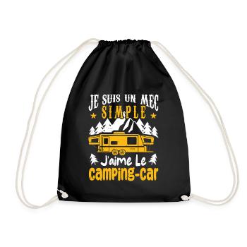 Je Suis Un Mec Simple J'aime le Camping-car - Sac de sport léger - noir - Devant