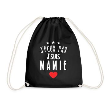 J'peux Pas J'suis Mamie - Sac de sport léger - noir - Devant