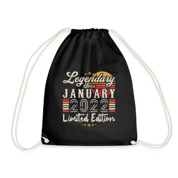 Legendary since January 2022 Limited Edition - Drawstring Bag - black - Front
