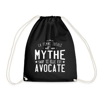 la femme idéale est avocate - Sac de sport léger - noir - Devant