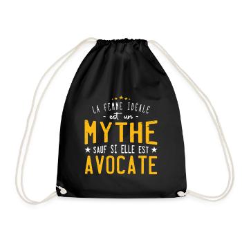 Avocate idéale mythe cadeau noël - Sac de sport léger - noir - Devant