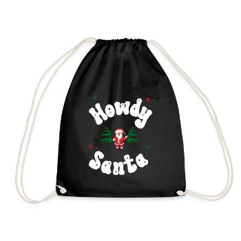 Howdy Santa Weihnachtsoutfit - Turnbeutel - Schwarz - Vorne