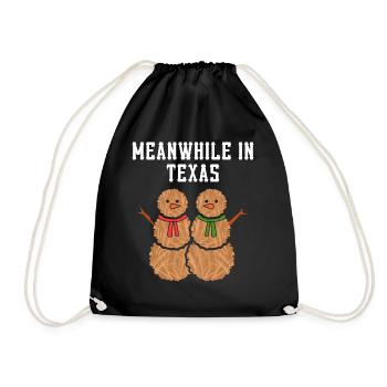 Weihnachten Winter Texas Design für stolze Texaner - Turnbeutel - Schwarz - Vorne