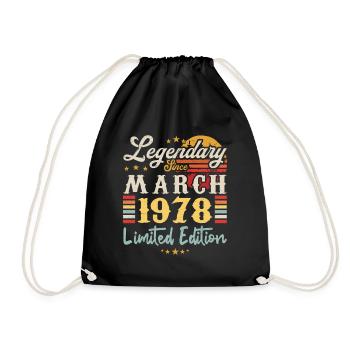 Legendary Since March 1978 - Limited Edition - Drawstring Bag - black - Front