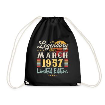 Legendär seit März 1957 - Limited Edition - Turnbeutel - Schwarz - Vorne