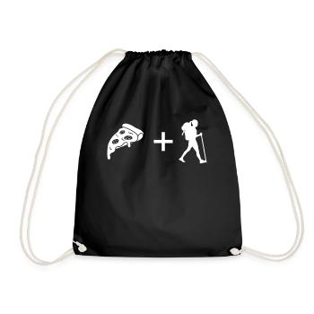 Pizza - Female Hiking - - Drawstring Bag - black - Front