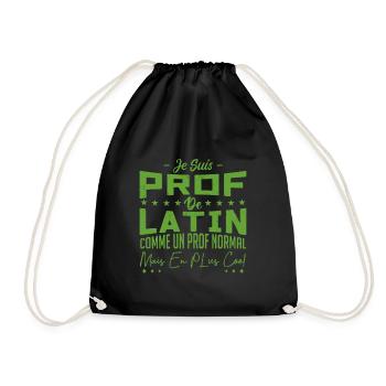 Prof | Professeur Latin | Métier Citations Noël - Sac de sport léger - noir - Devant