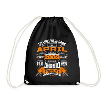 Legends Were Born In April 2009 | vintage - Sac de sport léger - noir - Devant