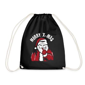 X-Mas Santa - Turnbeutel - Schwarz - Vorne