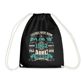 Legends were born in May 1962 | Limited Edition - Sac de sport léger - noir - Devant