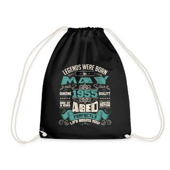 Legends were born in May 1955 | Limited Edition - Sac de sport léger - noir - Devant