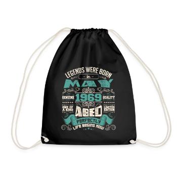 Legends were born in May 1969 | Limited Edition - Sac de sport léger - noir - Devant