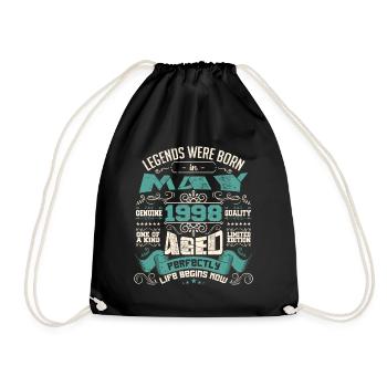 Legends were born in May 1998 | Limited Edition - Sac de sport léger - noir - Devant