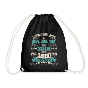 Legends were born in May 2018 | Limited Edition - Sac de sport léger - noir - Devant