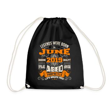 Legends were born in June 2019 | limited Edition - Sac de sport léger - noir - Devant