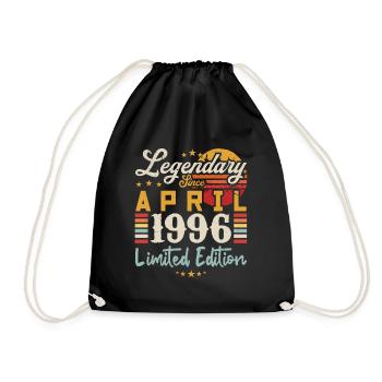Legendär seit April 1996 | Limitierte Auflage - Turnbeutel - Schwarz - Vorne