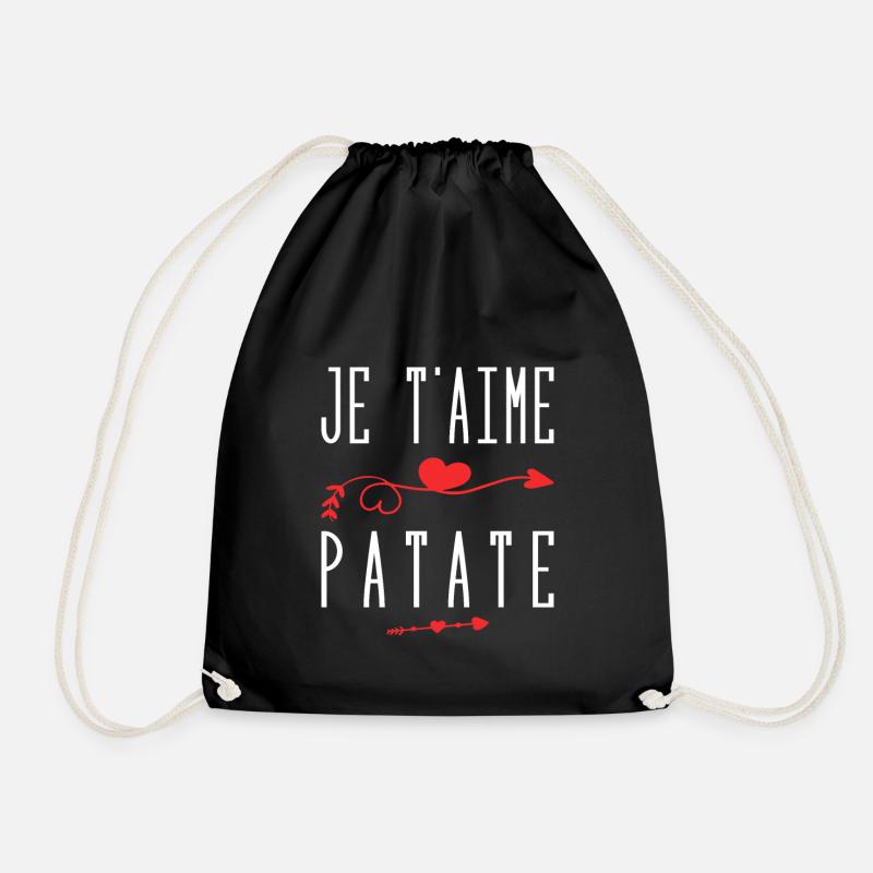 Je t'aime patate - Sac de sport léger - noir