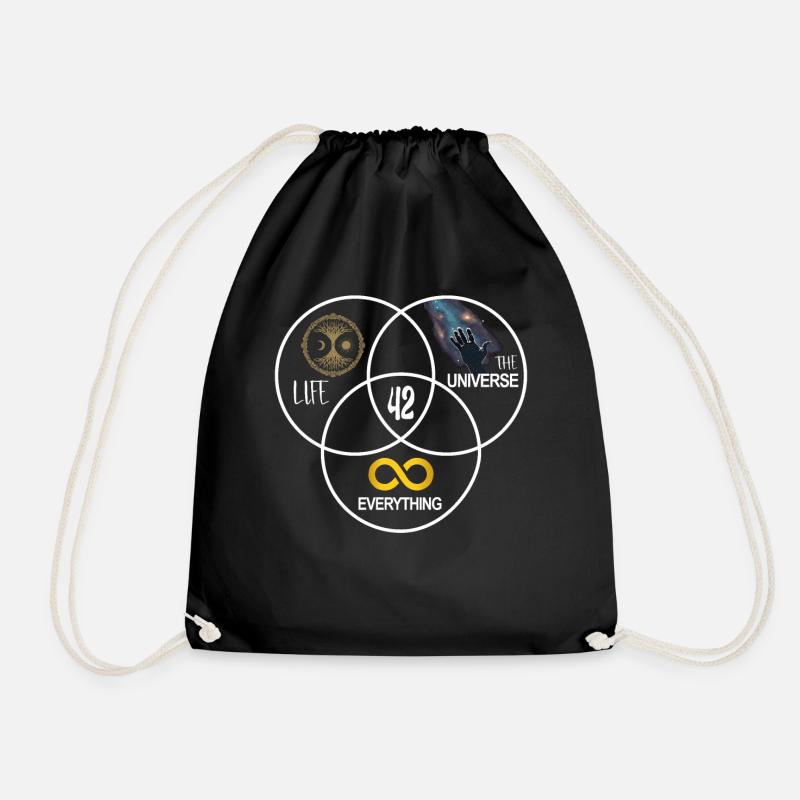 Life Universe Everything 42 Réponse - Sac de sport léger - noir
