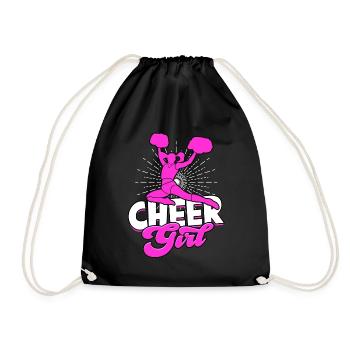 cheerleader cheerleading geschenk sport mädchen ge - Turnbeutel - Schwarz - Vorne