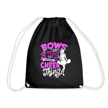 cheerleader cheerleading geschenk sport mädchen ge - Turnbeutel - Schwarz - Vorne