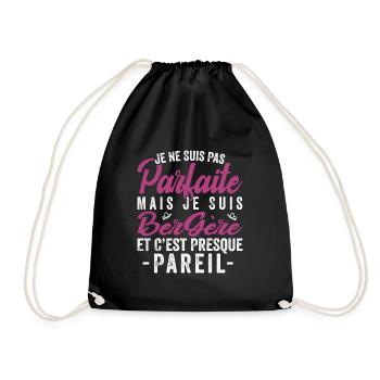 Je Ne Suis Pas Parfaite Mais Je Suis bergère - Sac de sport léger - noir - Devant