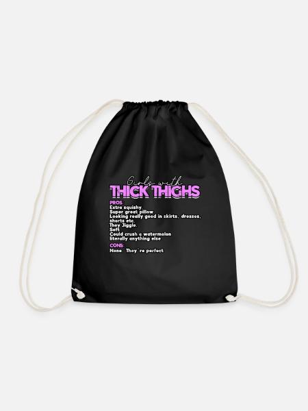 dick dicke oberschenkel thick thighs oberschenkel - Turnbeutel - Schwarz