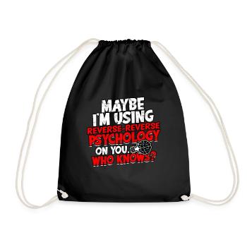 psychiatrist gift therapy gift idea psycholo - Drawstring Bag - black - Front