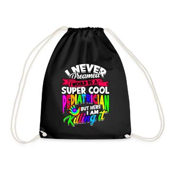 paediatrician medical doctor doctor profession children gesche - Drawstring Bag - black - Front