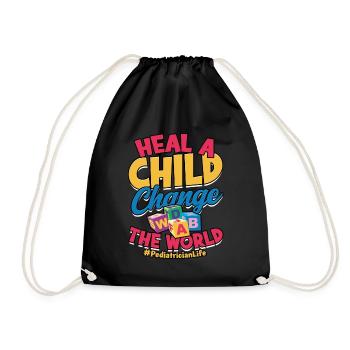 paediatrician medical doctor doctor profession children gesche - Drawstring Bag - black - Front