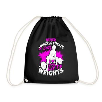 Deadlift Fitlochness Deadlift Gym - Drawstring Bag - black - Front