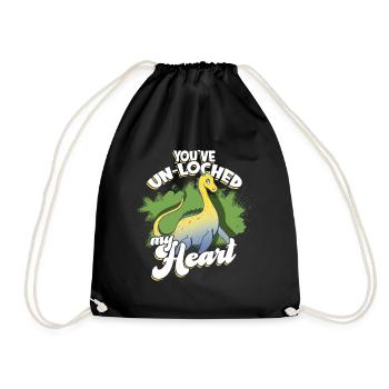 lochlochlochness geschenkidee geschenk - Turnbeutel - Schwarz - Vorne