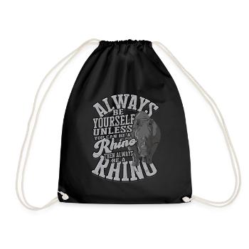 Rhino Africa Cadeau Safari Idée cadeau Rhino - Sac de sport léger - noir - Devant
