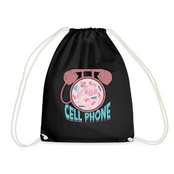 Mobilfunkbiologiewissenschaftliche Zellbiologe - Turnbeutel - Schwarz - Vorne