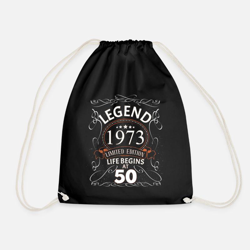 Geburtstag 1973 - Geburtstagsgeschenk Vintage - Turnbeutel - Schwarz