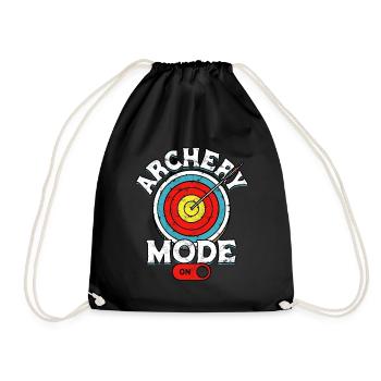 Archery Arrow Hunter Bow Hunting Archer - Drawstring Bag - black - Front