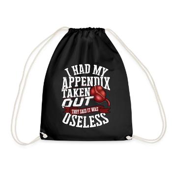 Appendix Operation Appendectomy Removal - Drawstring Bag - black - Front