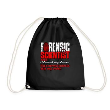 Forensic Science Detective True Crime Investigator - Drawstring Bag - black - Front